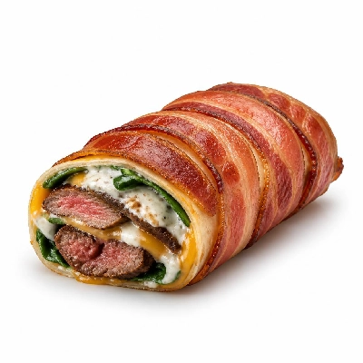 Jersey Mike's Hot Subs as Wraps Steak Bacon Ranch Cheesesteak with Dressing Spinach