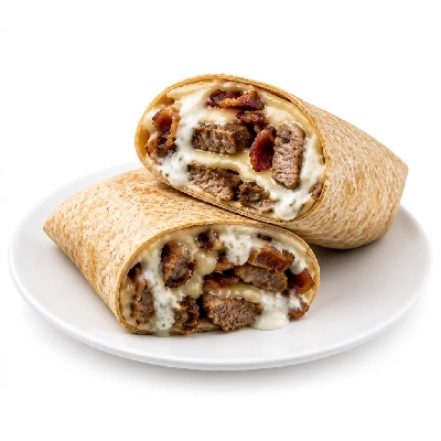 Jersey Mike's Hot Subs as Wraps Steak Bacon Ranch Cheesesteak with Dressing Wheat