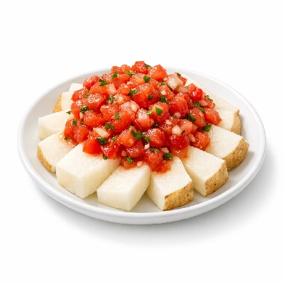 Jicama with salsa