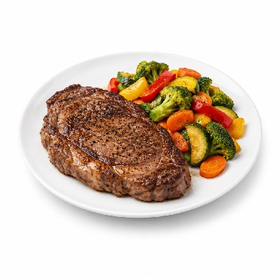 Johnny Carino's Beef Pork Items Tuscan Ribeye with Vegetable Medley