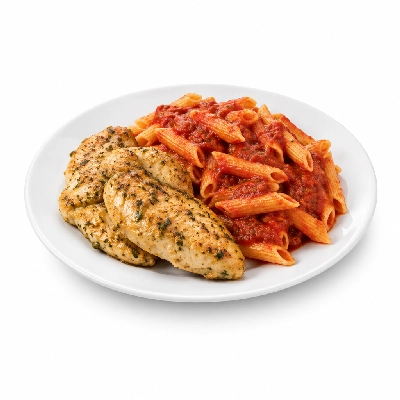Johnny Carino's Chicken Items Lemon Rosemary Dinner with Pasta Marinara Sauce