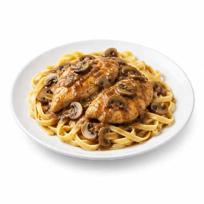 Johnny Carino's Chicken Items Marsala Lunch with Fettuccini
