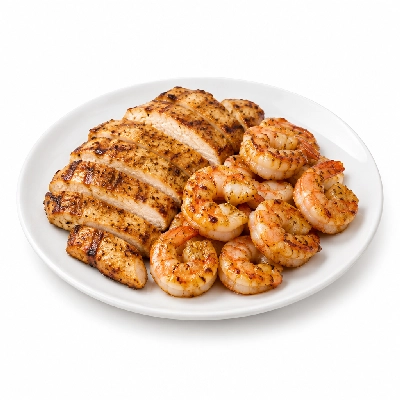 Johnny Carino's Classics Skilletini Combo with Shrimp Dinner Grilled Sliced Chicken