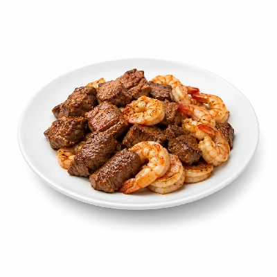 Johnny Carino's Classics Skilletini Combo with Shrimp Lunch Marinated Sirloin Tips