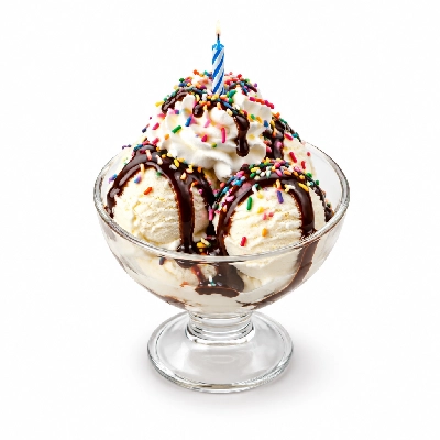 Johnny Carino's Desserts Birthday Ice Cream Sundae
