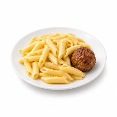 Johnny Carino's Kids Menu Items Create Your Own Pasta with Butter and Meatball