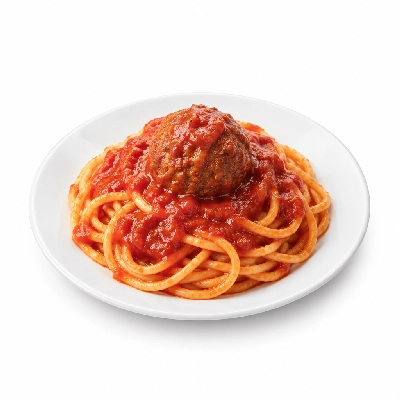 Johnny Carino's Kids Menu Items Create Your Own Pasta with Meatball and Tomato Sauce