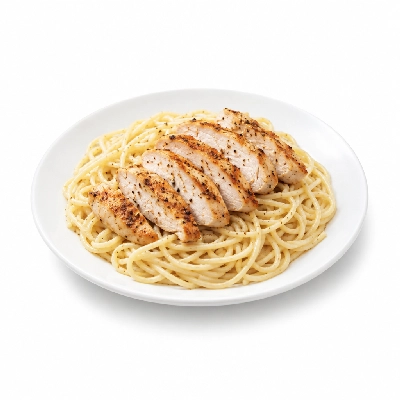 Johnny Carino's Kids Menu Items Spaghetti with Grilled Sliced Chicken