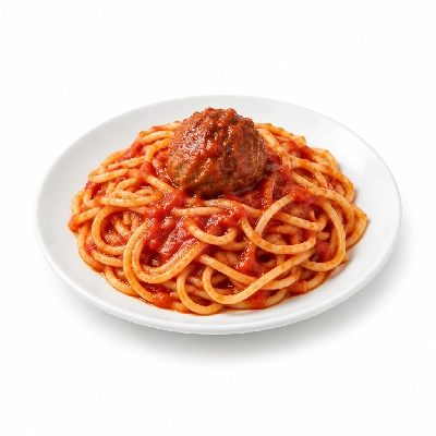 Johnny Carino's Kids Menu Items Spaghetti with Meatball