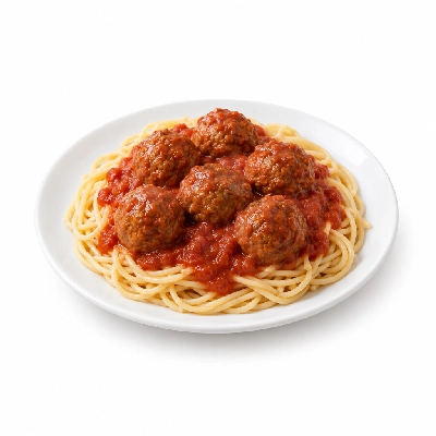 Johnny Carino's Kids Menu Items Spaghetti with Meatballs