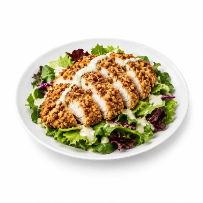 Johnny Carino's Salads Pecan Breaded Chicken Combo with Roasted Garlic Ranch Dressing