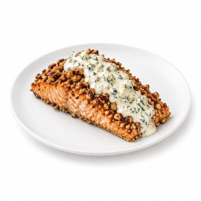 Johnny Carino's Salads Soups Honey Pecan Crusted Salmon with Creamy Gorgonzola Dressing