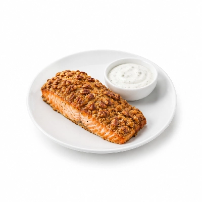 Johnny Carino's Salads Soups Honey Pecan Crusted Salmon with Ranch Dressing