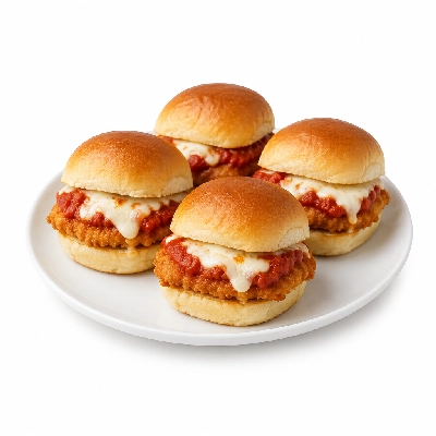 Johnny Carino's Sandwiches Chicken Parmesan Sliders with Tomato Sauce