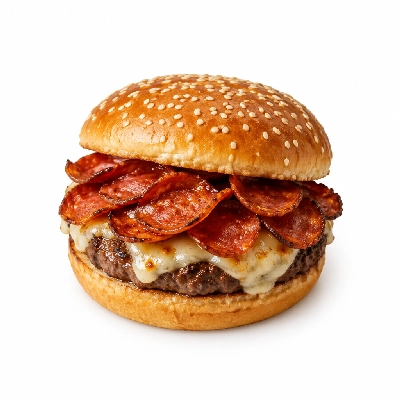 Johnny Carino's Sandwiches Crispy Pepperoni Burger