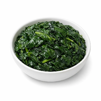 Jute potherb cooked boiled drained with salt