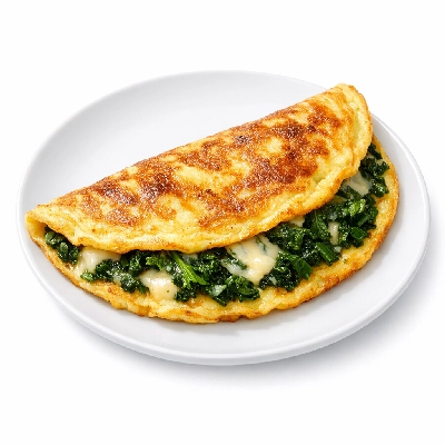 Kale and Cheese Omelet with Egg Substitute
