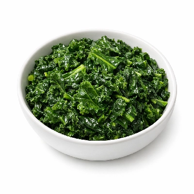 Kale scotch cooked boiled drained without salt