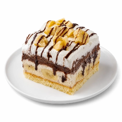 K&W Cafeterias Desserts Cake Banana Split