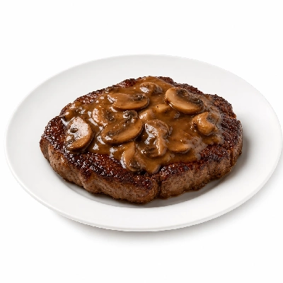K&W Cafeterias Entrees Beef Mushroom Steak