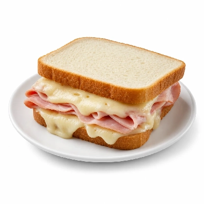 K&W Cafeterias Entrees Pork Ham and Swiss Sandwich