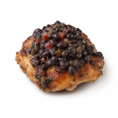 K&W Cafeterias Entrees Poultry Cuban Chicken with Black Bean Salsa