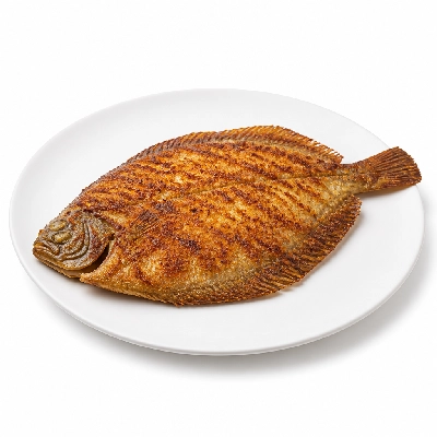 K&W Cafeterias Entrees Seafood Flounder Whole Breaded & Grilled