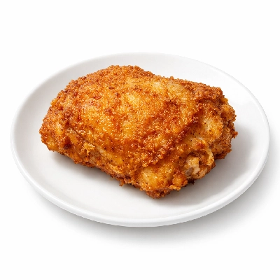 Kentucky fried chicken original recipe thigh meat and skin with breading