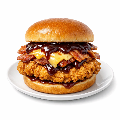 KFC Burgers BBQ Bacon Stacker Combo