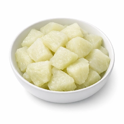 Kohlrabi boiled with salt