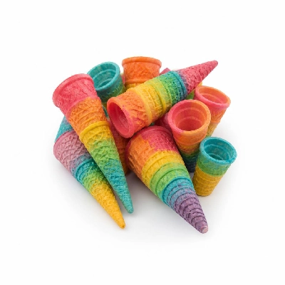 Kraft Comet Ice Cream Cones Cups Rainbow