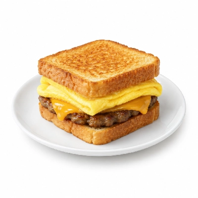 Krystal Breakfast Sausage Egg Cheese on Toast