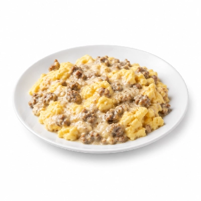 Krystal Breakfast Sausage Gravy Scrambler