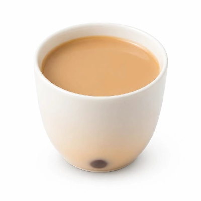 Kung Fu Tea Milk Tea One Topping Hot 50%