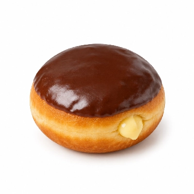 Kwik Trip Donut Bismark Custard Filled Chocolate Flavored Icing