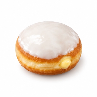 Kwik Trip Donut Bismark Custard Filled Sno White Icing