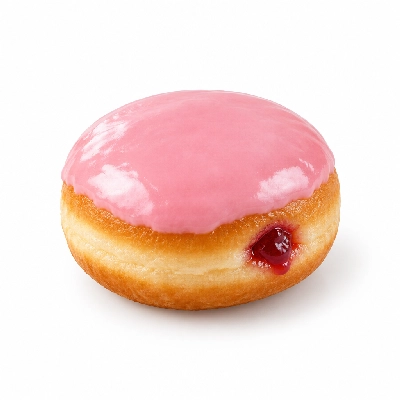 Kwik Trip Donut Bismark Jelly Filled Strawberry Flavored Icing