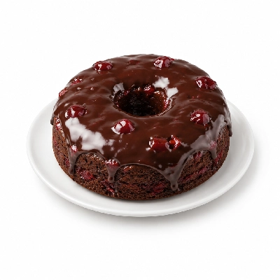 Kwik Trip Donut Cake Cherry with Chocolate Flavored Icing