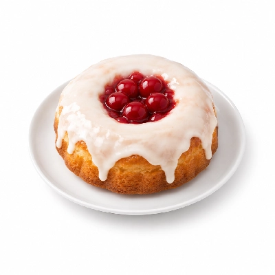 Kwik Trip Donut Cake Cherry with Sno White Icing