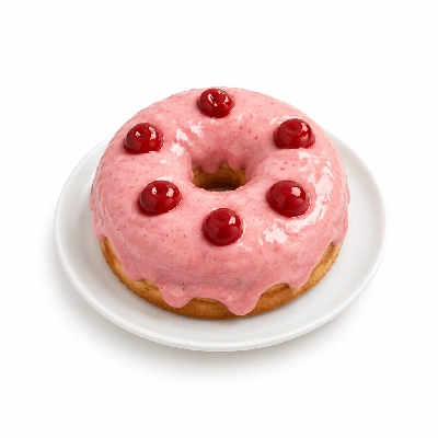 Kwik Trip Donut Cake Cherry with Strawberry Flavored Icing