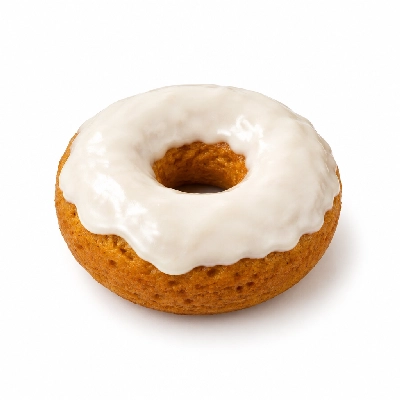 Kwik Trip Donut Cake Pumpkin with Sno White Icing