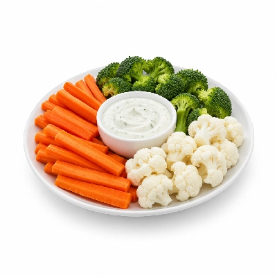 Kwik Trip Fresh Case Vegetable Tray Carrots Broccoli Cauliflower & Dip (Large)