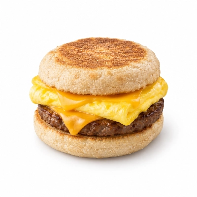 Kwik Trip Hot Spot Breakfast Angus Steak Egg and Cheese Muffin