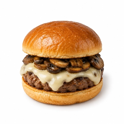 Kwik Trip Hot Spot Sandwiches 0.25 Lb. Angus Mushroom & Swiss Burger