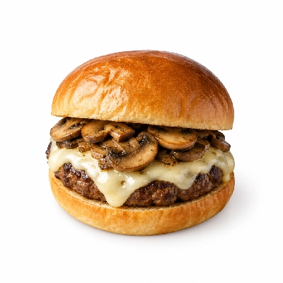Kwik Trip Mushroom & Swiss Burger