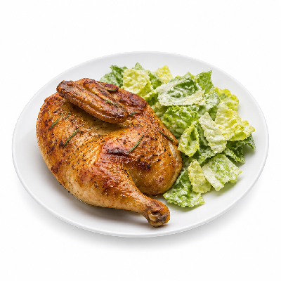 La Madeleine Entrees Half Rosemary Roasted Chicken with Caesar Salade