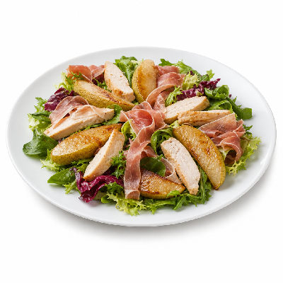 La Madeleine Fresh Salades Roasted Pear & Prosciutto Salad with Chicken