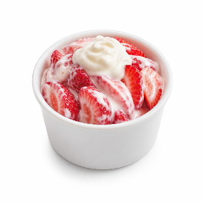 La Madeleine Fresh Salades Strawberries Romanoff Cup