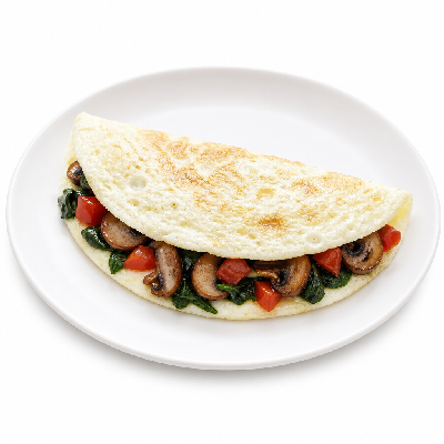 La Madeleine Mushroom Spinach and Tomatoes Egg White Omelet
