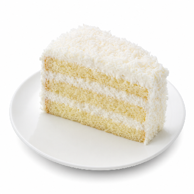 La Madeleine Patisserie Coconut Cream Cake Slice